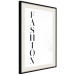 Poster Fashion - black vertical English inscription on a white contrasting background 126683 additionalThumb 2