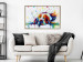 Poster Sleeping Dog - colorful animal on a white background in an abstract style 126983 additionalThumb 5