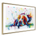 Poster Sleeping Dog - colorful animal on a white background in an abstract style 126983 additionalThumb 7