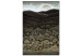 Canvas Print Forest, mountains and sun - a cartoon landscape in dark tones 127983