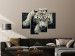 Canvas Art Print Calm tiger - a four-piece composition with a lying tiger 128783 additionalThumb 3