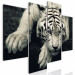 Canvas Art Print Calm tiger - a four-piece composition with a lying tiger 128783 additionalThumb 2