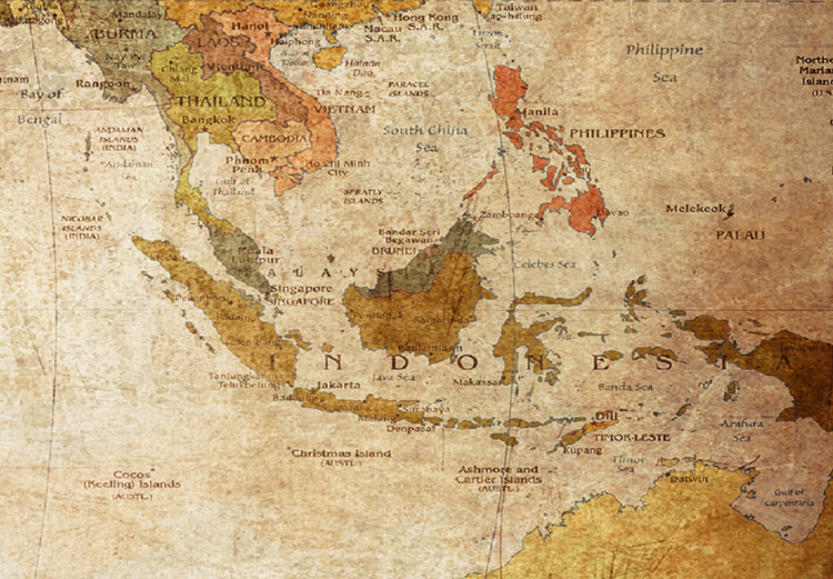 Large canvas print World Map: Time Travel II [Large Format] 128883 additionalImage 3