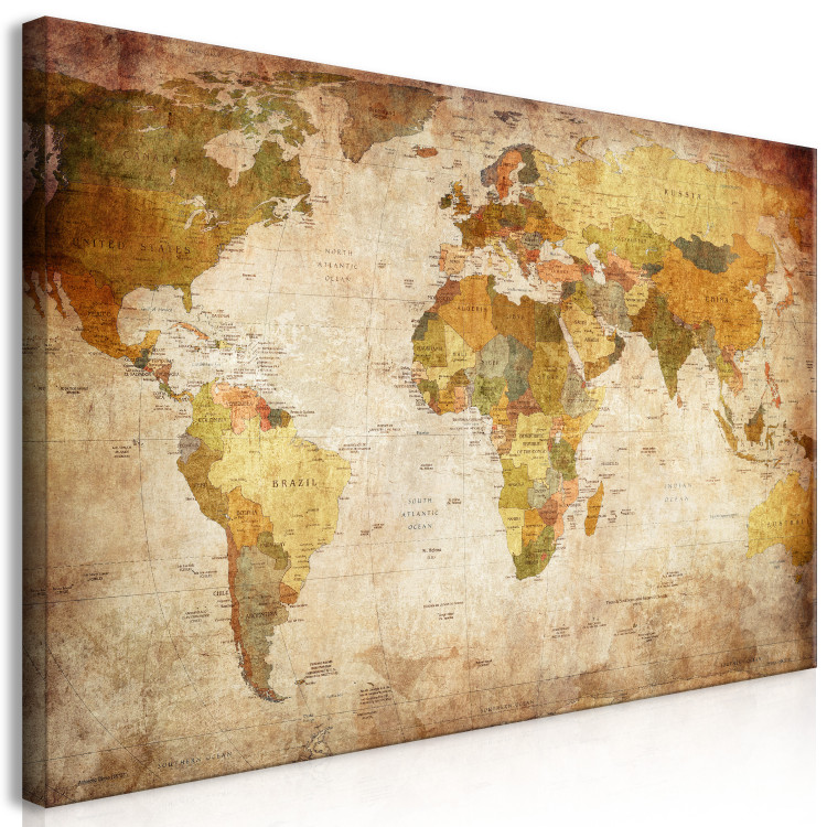 Large canvas print World Map: Time Travel II [Large Format] 128883 additionalImage 2