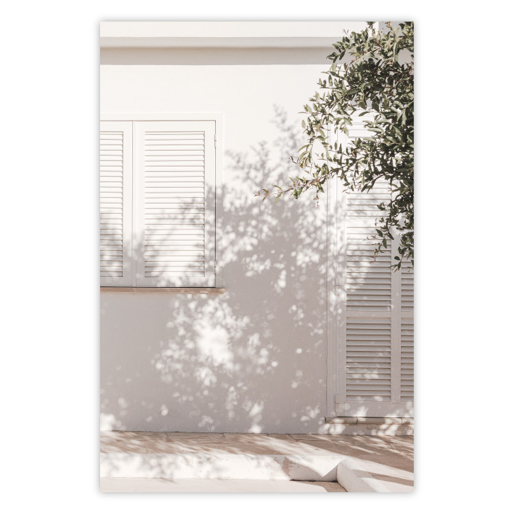 Wall Poster Fine Leaf Light - summer composition with plants against architecture backdrop 129483