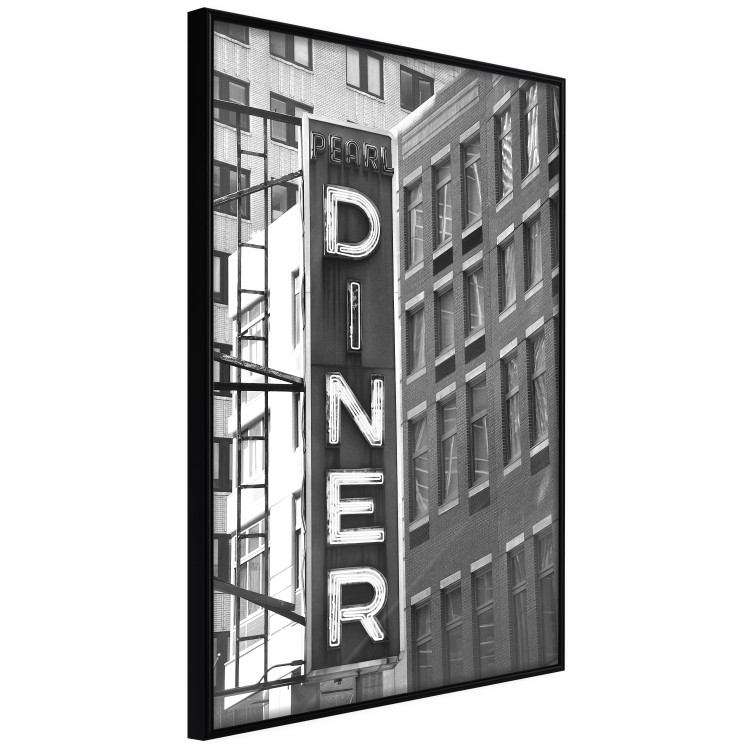 Wall Poster New York Neon - black and white architecture of buildings in New York 129783 additionalImage 13