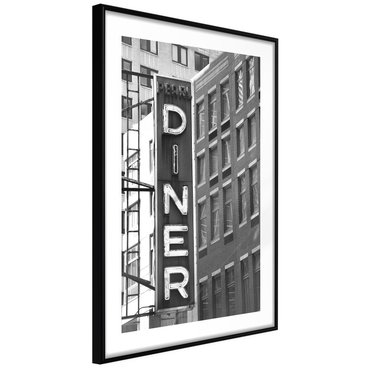 Wall Poster New York Neon - black and white architecture of buildings in New York 129783 additionalImage 6