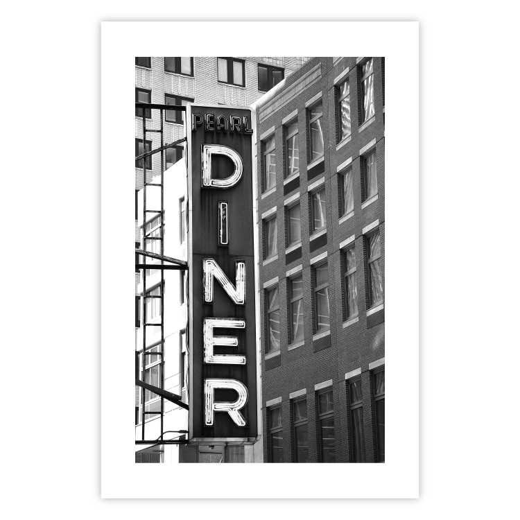 Wall Poster New York Neon - black and white architecture of buildings in New York 129783 additionalImage 25