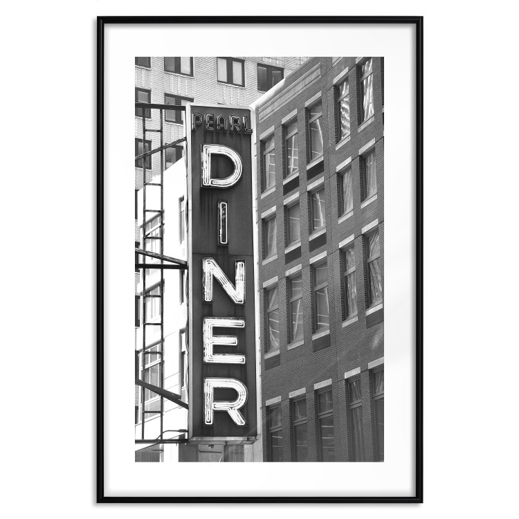 Wall Poster New York Neon - black and white architecture of buildings in New York 129783 additionalImage 15