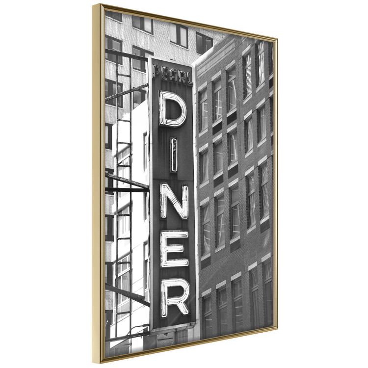 Wall Poster New York Neon - black and white architecture of buildings in New York 129783 additionalImage 12