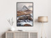 Poster Kirkjufell - winter landscape of a mountain and a stream against the sky 130383 additionalThumb 4