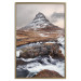 Poster Kirkjufell - winter landscape of a mountain and a stream against the sky 130383 additionalThumb 18