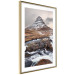 Poster Kirkjufell - winter landscape of a mountain and a stream against the sky 130383 additionalThumb 7