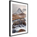 Poster Kirkjufell - winter landscape of a mountain and a stream against the sky 130383 additionalThumb 6