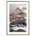 Poster Kirkjufell - winter landscape of a mountain and a stream against the sky 130383 additionalThumb 20