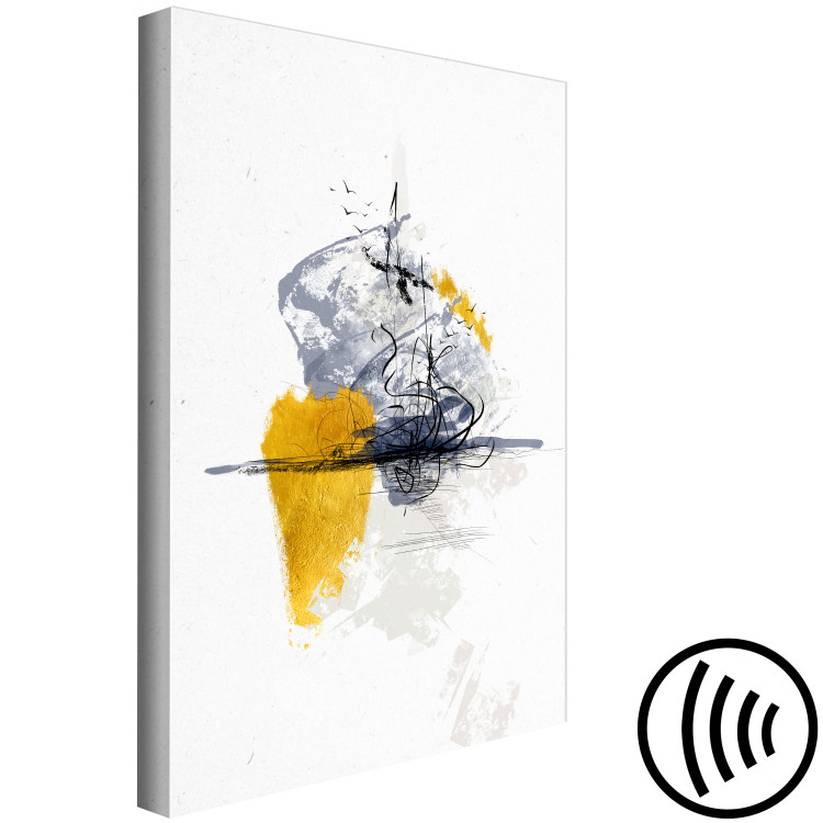 Canvas Birds over Water (1-piece) Vertical - landscape abstraction with birds 131683 additionalImage 6
