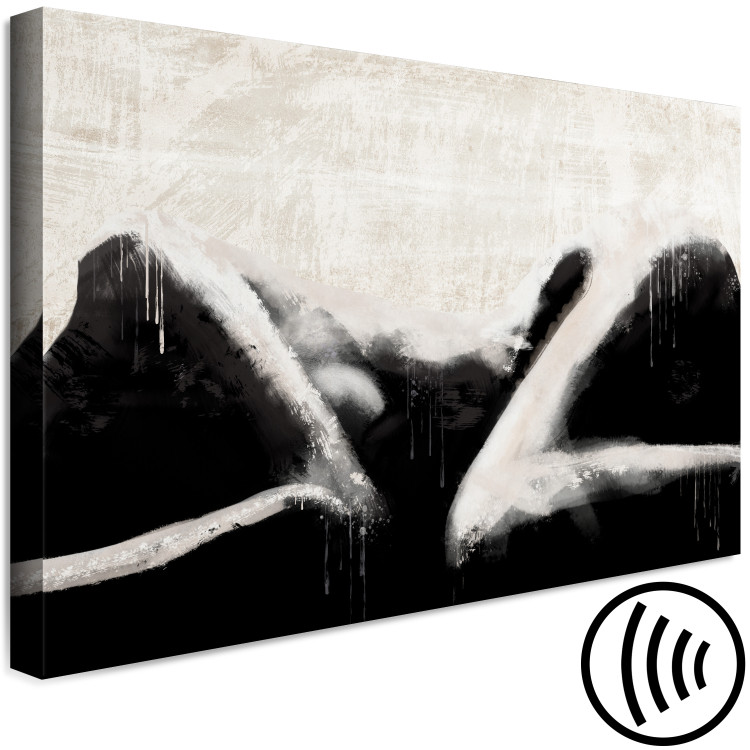 Canvas Print Reclining Beauty (1-piece) Wide - black and white men and women 131983 additionalImage 6
