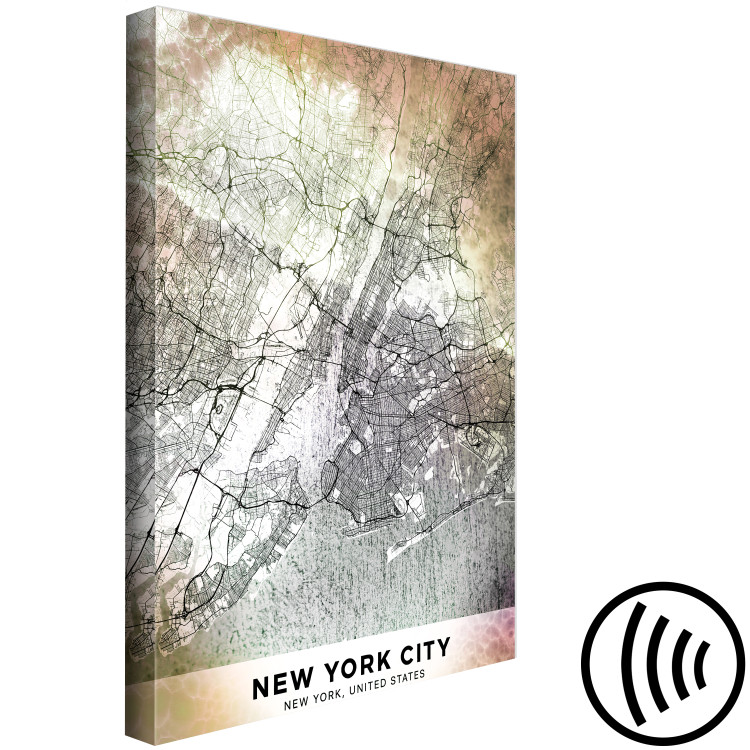 Canvas Art Print New York City plan - USA city map with inscription 132083 additionalImage 6