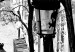 Poster Montmartre - black and white street landscape in the city with many lamps 132283 additionalThumb 9