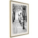 Poster Montmartre - black and white street landscape in the city with many lamps 132283 additionalThumb 3