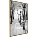 Poster Montmartre - black and white street landscape in the city with many lamps 132283 additionalThumb 14