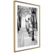 Poster Montmartre - black and white street landscape in the city with many lamps 132283 additionalThumb 9