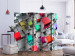 Folding Screen Metal Colors II (5-piece) - abstraction with colorful architecture 132783 additionalThumb 2