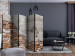 Folding Screen Industrial Duet II (5-piece) - wall of red brick and concrete 132883 additionalThumb 4