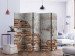 Folding Screen Industrial Duet II (5-piece) - wall of red brick and concrete 132883 additionalThumb 2