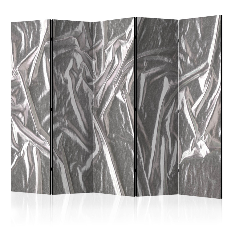 Room Divider Noble Silver II (5-piece) - composition with gray abstraction 132983
