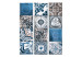 Room Divider Blue Arabesque (3-piece) - ethnic mosaic in retro ornaments 133183 additionalThumb 3