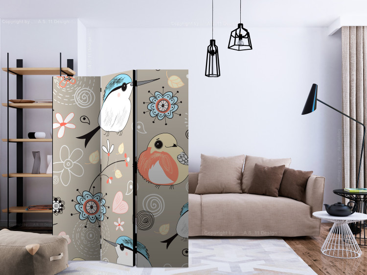 Room Divider Bird Pattern (3-piece) - composition with an animal motif 133383 additionalImage 4