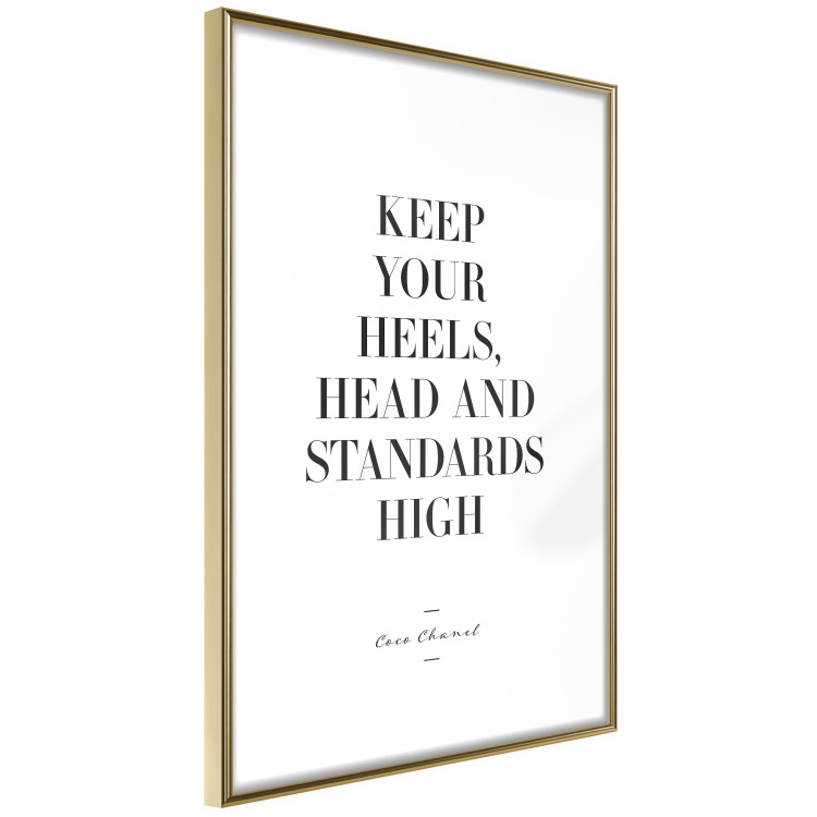 Poster High Heels - English quotes in the form of a citation on a white background 134183 additionalImage 9