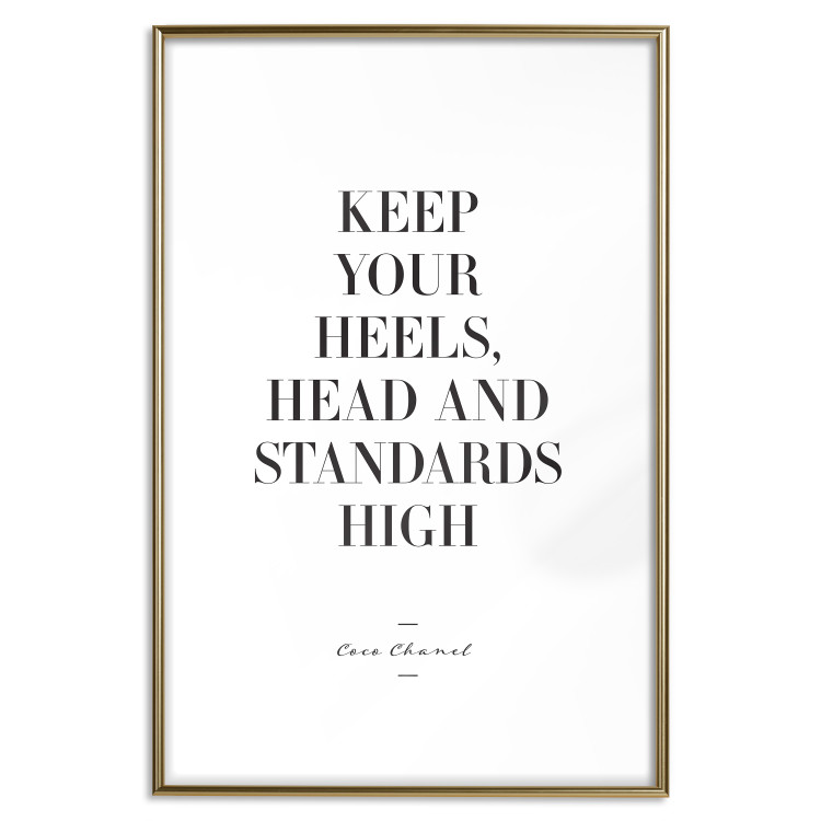 Poster High Heels - English quotes in the form of a citation on a white background 134183 additionalImage 14