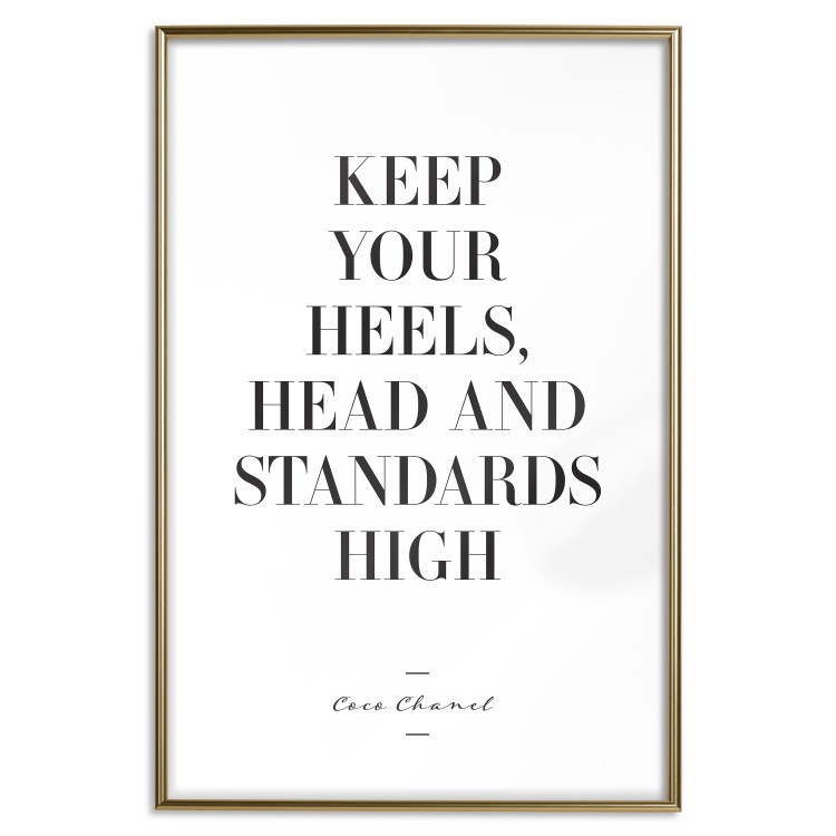 Poster High Heels - English quotes in the form of a citation on a white background 134183 additionalImage 21