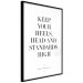 Poster High Heels - English quotes in the form of a citation on a white background 134183 additionalThumb 13