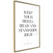 Poster High Heels - English quotes in the form of a citation on a white background 134183 additionalThumb 14