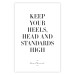 Poster High Heels - English quotes in the form of a citation on a white background 134183