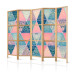 Room Divider Triangular Ornaments II (5-piece) - colorful oriental composition 134283 additionalThumb 5