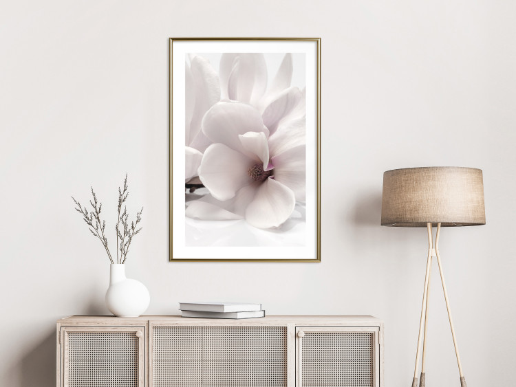 Wall Poster Blooming Light - floral composition of a white flower on a bright background 134983 additionalImage 15