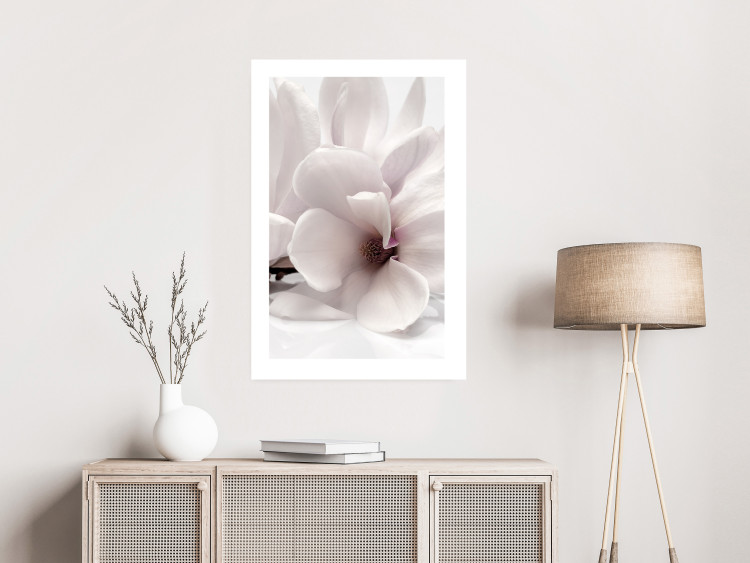 Wall Poster Blooming Light - floral composition of a white flower on a bright background 134983 additionalImage 5