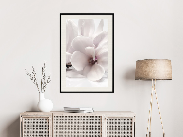 Wall Poster Blooming Light - floral composition of a white flower on a bright background 134983 additionalImage 24