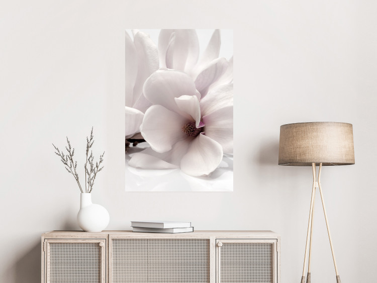 Wall Poster Blooming Light - floral composition of a white flower on a bright background 134983 additionalImage 4