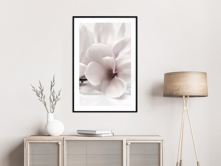 Wall Poster Blooming Light - floral composition of a white flower on a bright background 134983 additionalImage 23