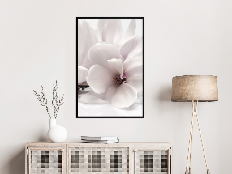 Wall Poster Blooming Light - floral composition of a white flower on a bright background 134983 additionalImage 6