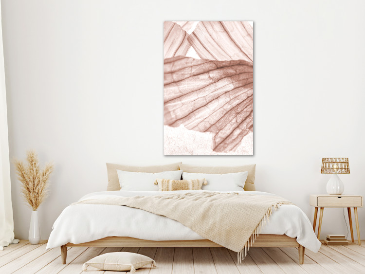 Canvas Art Print Fragments of wings - beige abstraction with bright light 135283 additionalImage 3