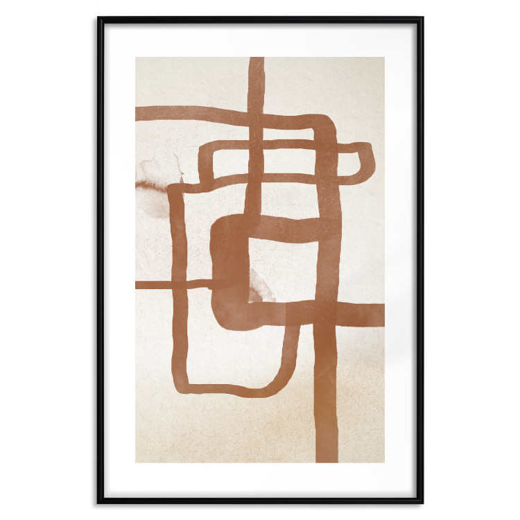 Poster Road to the East - artistic brown pattern in an abstract motif 135583 additionalImage 3
