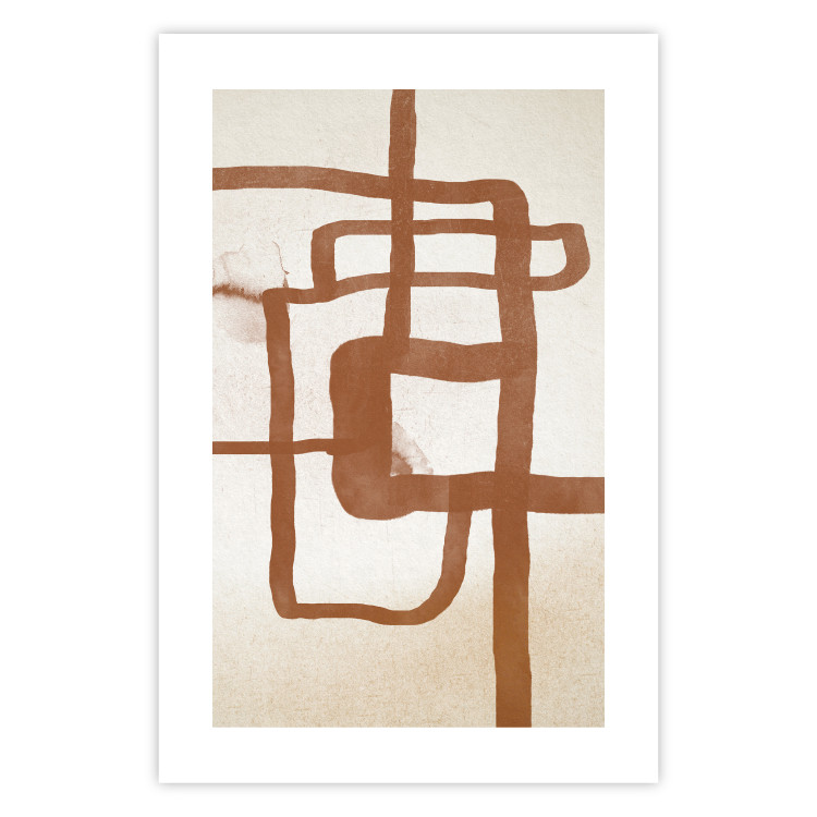 Poster Road to the East - artistic brown pattern in an abstract motif 135583 additionalImage 4