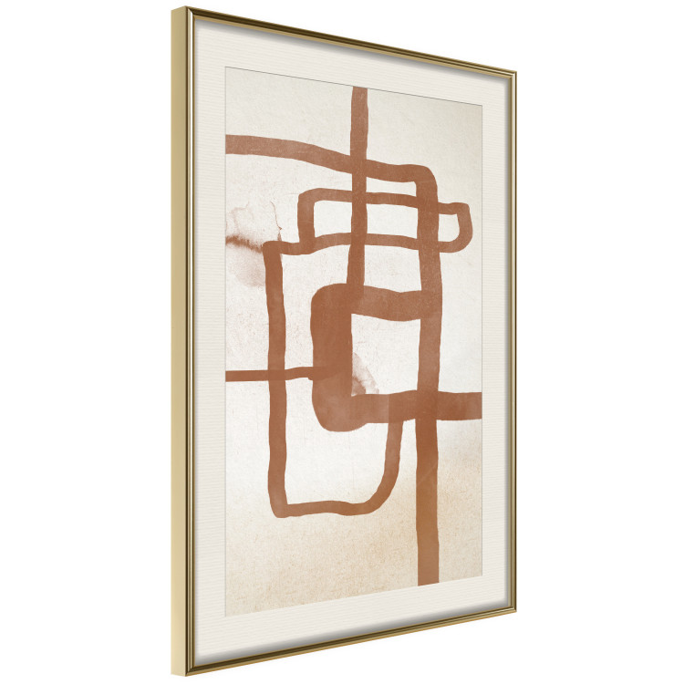 Poster Road to the East - artistic brown pattern in an abstract motif 135583 additionalImage 20