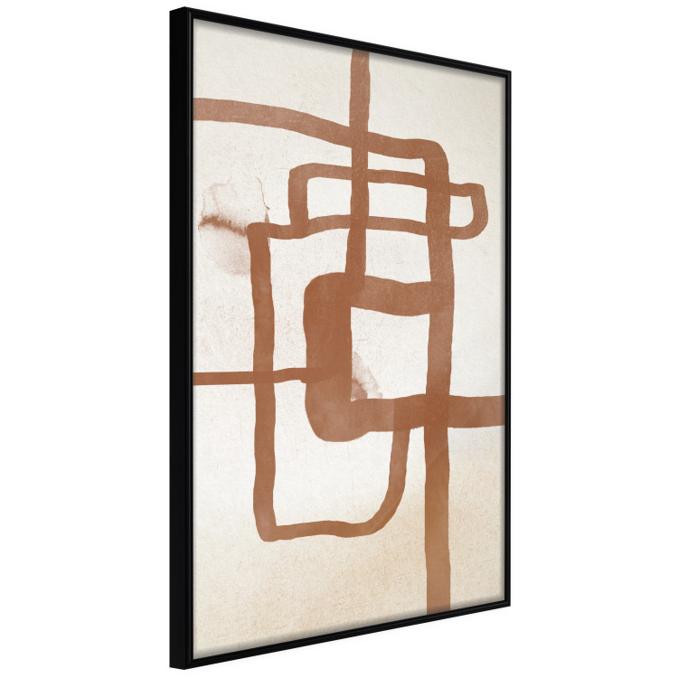 Poster Road to the East - artistic brown pattern in an abstract motif 135583 additionalImage 11